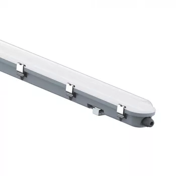  V-TAC 48W Vízálló LED armatúra tejfehér burával 150 cm 120° 120lm/W 6500K Mikrohullámú érzékelővel IP65 - 24017