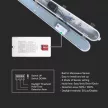V-TAC 48W Vízálló LED armatúra tejfehér burával 150 cm 120° 120lm/W 6500K Mikrohullámú érzékelővel IP65 - 24017