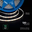 V-TAC LED szalag 5mm széles SMD2835 120LED/M 8W/M 24V IP20 4000K (CREE Chip) - 240816