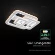 V-TAC 80W Dekoratív mennyezeti LED lámpa távirányítóval 3in1  - 24176