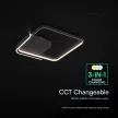 V-TAC 70W Dekoratív mennyezeti LED lámpa távirányítóval 3in1  - 24180