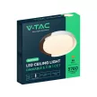 V-TAC Smart Dekoratív mennyezeti LED lámpa távirányítóval 48W 3in1 fehér/fahatású  - 24187