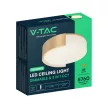 V-TAC Smart Dekoratív mennyezeti LED lámpa távirányítóval 48W 3in1 arany  - 24190