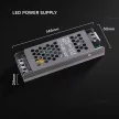 V-TAC LED Fémházas szerelhető SLIM tápegység 60W 5A 12V IP20 - 24255