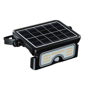   V-TAC 7W Mozgásérzékelős LED napelemes (SOLAR) reflektor 120° 3 az 1-ben (CCT) fekete házas  - 24341