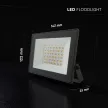 V-TAC 30W LED reflektor 110° 4000K fekete házas - 24419
