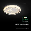 V-TAC 2x30W Dekoratív mennyezeti LED lámpa távirányítóval 3in1  - 24517