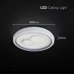 V-TAC 2x30W Dekoratív mennyezeti LED lámpa távirányítóval 3in1  - 24518