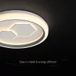 V-TAC 2x30W Dekoratív mennyezeti LED lámpa távirányítóval 3in1  - 24518