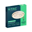 V-TAC 2x30W Dekoratív mennyezeti LED lámpa távirányítóval 3in1  - 24519