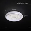 V-TAC 2x30W Dekoratív mennyezeti LED lámpa távirányítóval 3in1  - 24519