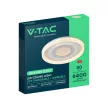 V-TAC 2x40W Dekoratív mennyezeti LED lámpa távirányítóval 3in1  - 24520