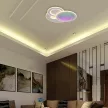 V-TAC 2x40W Dekoratív mennyezeti LED lámpa távirányítóval 3in1  - 24521