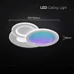 V-TAC 2x40W Dekoratív mennyezeti LED lámpa távirányítóval 3in1  - 24521