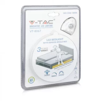   V-TAC Led Ágyvilágítás mozgásérzékelővel - 3000K - 2548