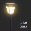 V-TAC LED Napelemes (Solar) álló lámpa 2W - CCT - fekete - 2891