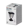 V-TAC LED Napelemes (Solar) lámpa 2W - 3000K + 6400K - fekete - 2893