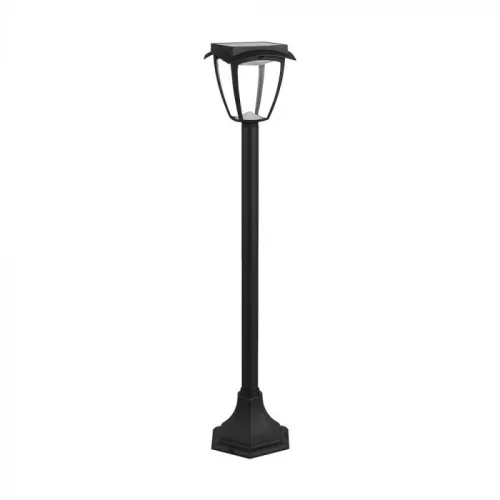 V-TAC LED Napelemes (Solar) álló lámpa 2W - 3000K + 6400K - fekete - 2894