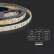 V-TAC LED szalag SMD5050 120LED/M 14W/M 24V IP20 CCT (3000K - 4000K - 6500K) - 2897