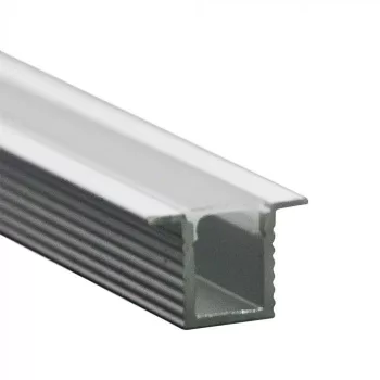   V-TAC Alumínium profil - Süllyeszthető- Tejfehér fedlappal - 2000 x 12.4 x 9 mm - 2904