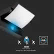 V-TAC 17W LED kültéri lámpa mozgásérzékelővel IP65 fekete színű 3000K - 2940