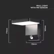 V-TAC 17W LED kültéri lámpa mozgásérzékelővel IP65 fekete színű 3000K - 2948