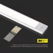 V-TAC Akkus LED Bútorvilágító kapcsolóval 2W 40cm ezüst 4000K - 2962