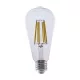 V-TAC Átlátszó LED izzó filament COG E27 210Lm/W ST64 4W 3000K - 2996
