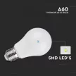 V-TAC Wifis smart LED izzó  E27 A60 8.5W 200° RGB + 3 az 1-ben (CCT) gömb - 2998