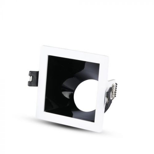 V-TAC Led GU10 Spot Keret Fehér+Fekete négyzet alakú - 3165