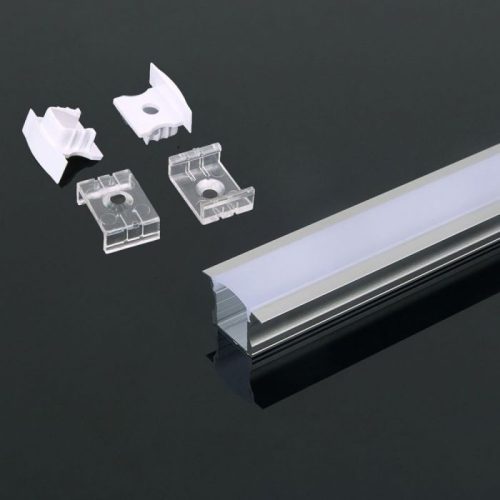 V-TAC Led Alumínium profil tejfehér fedlappal 2000 x 23 x 15.5mm - 3351
