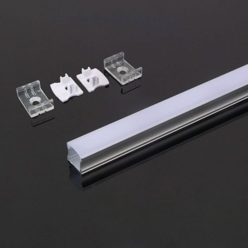 V-TAC Led Alumínium profil tejfehér fedlappal 2000 x 17.2 x 15.5mm - 3354