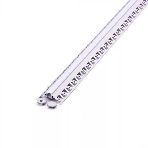 V-TAC Alumínium profil - Gipszkartonba glettelhető - Sarok külső - Tejfehér fedlappal - 2000 x 50.12 x 22.34 mm  - 3361