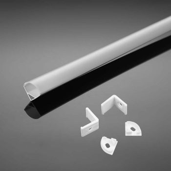   V-TAC Alumínium profil (Fehér) - Sarok - Tejfehér fedlappal - 2000 x 15.8 x 15.8 mm - 3369