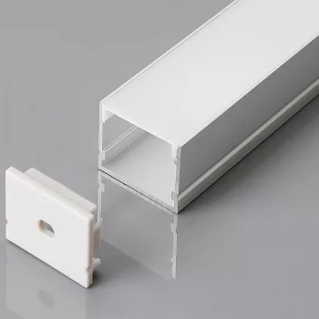   V-TAC Alumínium profil - Falon kívüli - Tejfehér fedlappal - 2000 x 30 x 20 mm - 3371