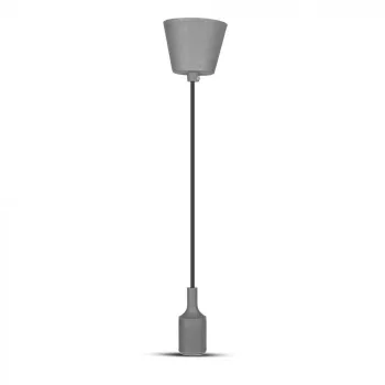 V-TAC E27 szilikon függeszték - Szürke - 3481