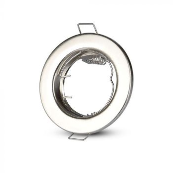   V-TAC Led GU10 Spot Keret csomag (2db) Kerek matt króm - 3585