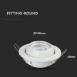 V-TAC Led GU10 Spot Keret Állítható Kerek Fehér - 3593