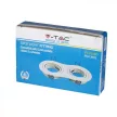 V-TAC Led 2 x GU10 Spot Keret Kerek Fehér - 3601