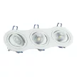 V-TAC Led 3 x GU10 Spot Keret Kerek Fehér - 3603