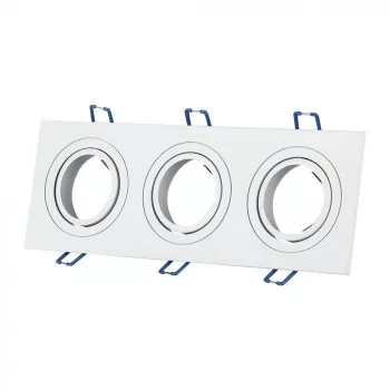V-TAC Led 3 x GU10 Spot Keret Négyzet Alakú Fehér - 3609