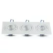V-TAC Led 3 x GU10 Spot Keret Négyzet Alakú Fehér - 3609
