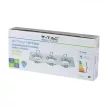 V-TAC Led 3 x GU10 Spot Keret Négyzet Alakú Alumínium - 3610
