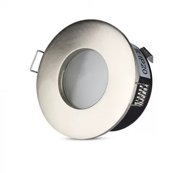  V-TAC Led GU10 Spot Keret Kerek Matt matt króm ф84 IP54 - 3614