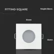 V-TAC Led GU10 Spot Keret Négyzet Alakú Matt Fehér IP54 - 3615