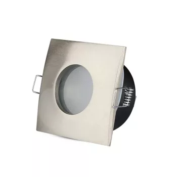  V-TAC Led GU10 Spot Keret Négyzet Alakú matt króm IP54 - 3616