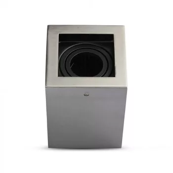   V-TAC Led GU10 Spot Felületre szerelhető keret Szögletes Szatén nikkel - 3632