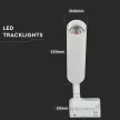 V-TAC LED SÍNES LÁMPA 20W SAMSUNG chip 4000K - 363