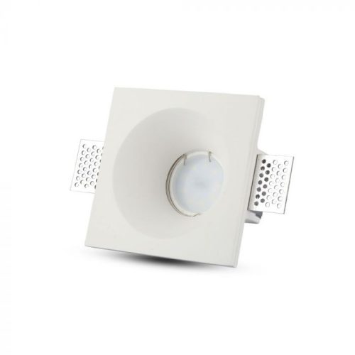 V-TAC GU10 beépíthető lámpatest, négyzet alakú, fehér - 3696
