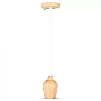 V-TAC  E27 Fa függeszték - fehér huzal - 3720